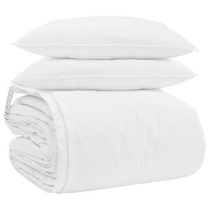 vidaXL Sada prikr&yacute;vok s vank&uacute;&scaron;om 3 pcs Biela Husacia perie