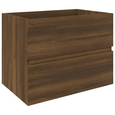 vidaXL Umývadlová skrinka hnedý dub 60x38,5x45 cm spracované drevo