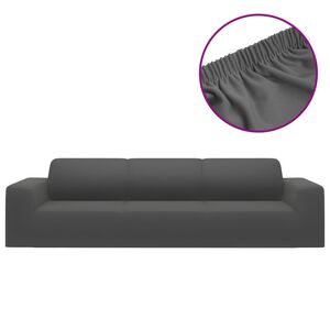 vidaXL Naťahovac&iacute; prehoz na 4miestnu pohovku antracit polyester Jersey