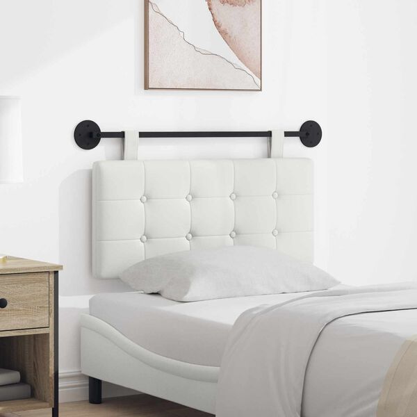 vidaXL Z&aacute;vesn&aacute; Čel&aacute; N&aacute;stenn&yacute; Biely 100 x 55 x 5 cm Umel&aacute; koža