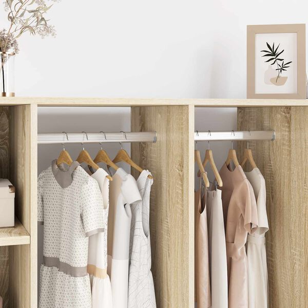 vidaXL Tyč do skrine 12 pcs Strieborn&aacute; 764 x 15 x 29 mm