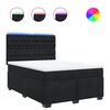 vidaXL Posteľn&yacute; r&aacute;m boxspring s matracom čierny 140x200 cm zamat