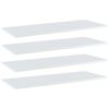 vidaXL Pr&iacute;davn&eacute; police 4ks, leskl&eacute; biele 100x40x1,5cm kompozitn&eacute; drevo