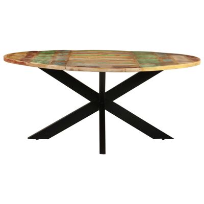 vidaXL Jedálenský stôl okrúhly 175x75 cm masívne recyklované drevo