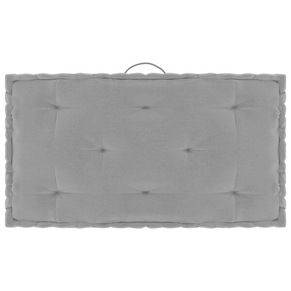 vidaXL Podlahov&eacute; podložky na paletov&yacute; n&aacute;bytok 6 ks siv&eacute; bavlna