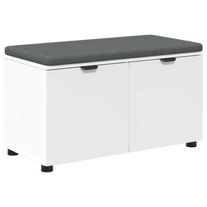 vidaXL Predsieňov&aacute; lavica s vank&uacute;&scaron;om s poličkou Biely 80 x 38 x 46 cm