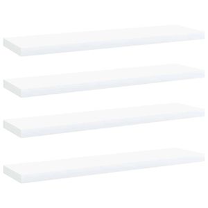 vidaXL Pr&iacute;davn&eacute; police 4 ks, biele 40x10x1,5 cm, kompozitn&eacute; drevo