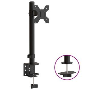 vidaXL Držiak monitora čierny oceľov&yacute; VESA 75/100 mm