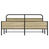 vidaXL Kovov&yacute; posteľn&yacute; r&aacute;m bez matraca dub sonoma 183x213 cm
