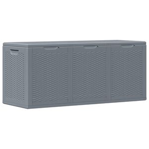 vidaXL Z&aacute;hradn&yacute; &uacute;ložn&yacute; box siv&yacute; PP ratan 270 l