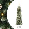 vidaXL Umel&yacute; chud&yacute; vianočn&yacute; strom Zelen&aacute; a biela 150 cm