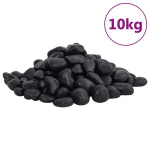 vidaXL Le&scaron;ten&eacute; kamienky 10 kg čierne 2-5 cm