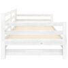 vidaXL Rozkladacia denná posteľ biela borovicový masív 2x(90x200) cm