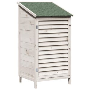 vidaXL Z&aacute;hradn&yacute; pr&iacute;stre&scaron;ok so strechou Biela 59 x 56 x 113,5 cm