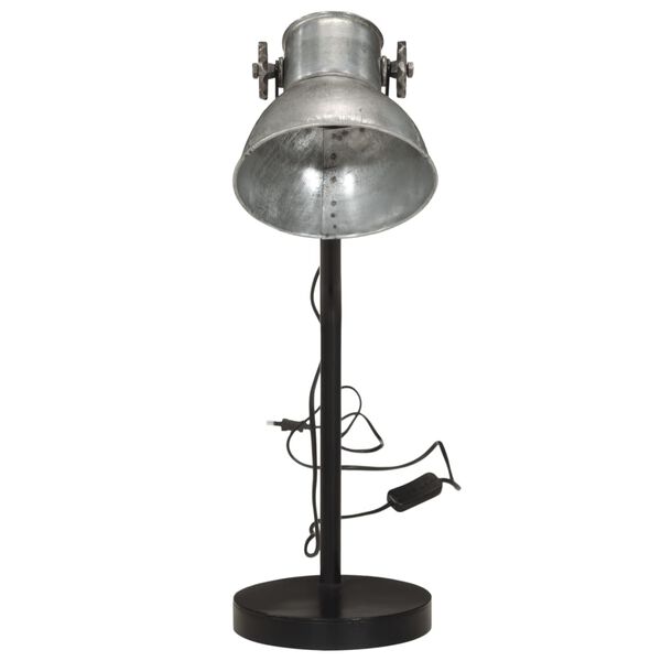 vidaXL Stolová lampa 25 W starožitná strieborná 17x17x60 cm E27