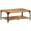 vidaXL 2-vrstvov&yacute; konferenčn&yacute; stol&iacute;k 100x55x38 cm mangovn&iacute;k a oceľ