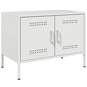 vidaXL TV skrinka biela 68x39x50,5 cm oceľ