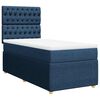 vidaXL Posteľný rám boxspring s matracom modrý 90x190 cm látka