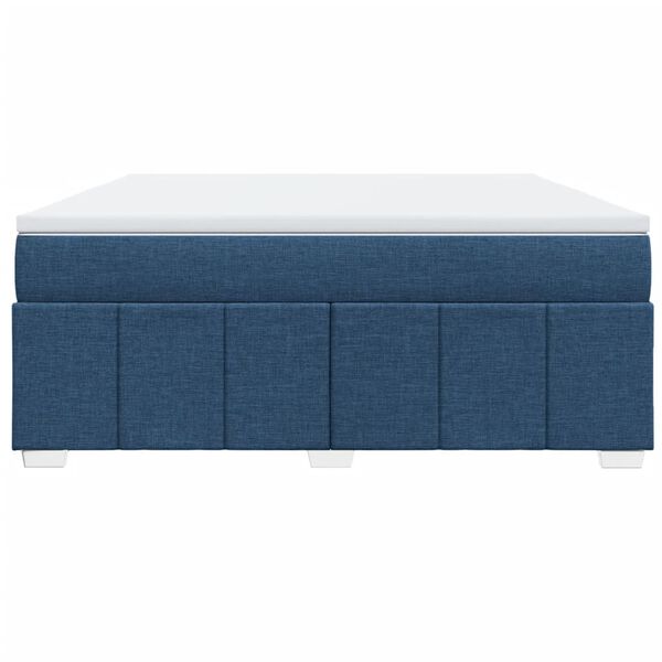 vidaXL Posteľn&yacute; r&aacute;m boxspring s matracom modr&yacute; 180x200 cm l&aacute;tka