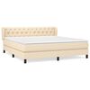 vidaXL Posteľn&yacute; r&aacute;m boxspring s matracom kr&eacute;mov&yacute; 160x200 cm l&aacute;tka