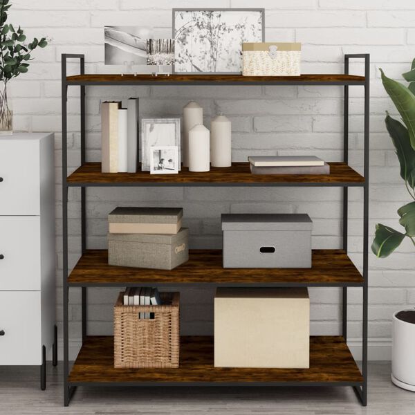 vidaXL N&aacute;stenn&eacute; police 4 ks dymov&yacute; dub 100x50x1,5 cm kompozitn&eacute; drevo