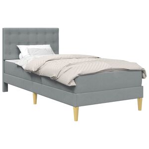 vidaXL R&aacute;m postele s matracom Svetlosiv&aacute; 80 x 200 cm L&aacute;tka