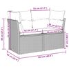 vidaXL Z&aacute;hradn&aacute; pohovka s vank&uacute;&scaron;mi 2-miestna svetlosiv&aacute; polyratanov&aacute;