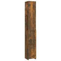 vidaXL Kúpeľňová skrinka dymový dub 25x26,5x170 cm kompozitné drevo