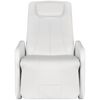 vidaXL Masážne kreslo, biele, umelá koža