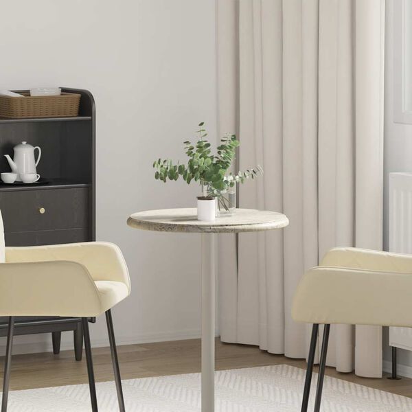 vidaXL Stolov&aacute; doska siv&aacute; &Oslash;50x2,5 cm mramor