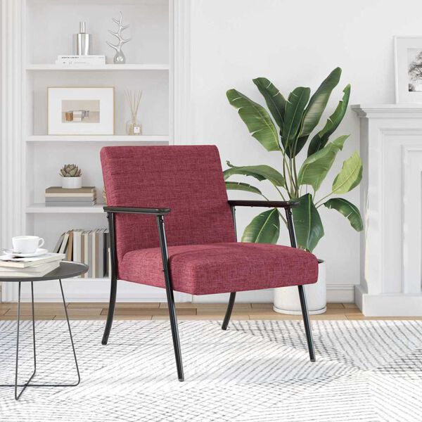 vidaXL kreslo V&iacute;no červen&eacute; 59 x 75 x 78 cm l&aacute;tka