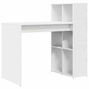 vidaXL St&ocirc;l s poličkou Biela 108 x 55 x 103.5 cm Kompozitn&eacute; drevo