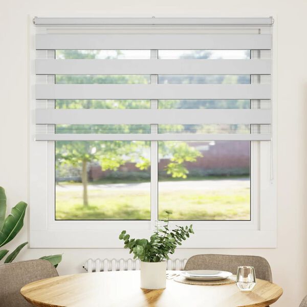 vidaXL Zebra roleta biela 140x150 cm &scaron;&iacute;rka l&aacute;tky 135,9cm polyester