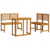 vidaXL Z&aacute;hradn&yacute; bistro set 3 pcs Hned&aacute; Pevn&eacute; ak&aacute;ciov&eacute; drevo