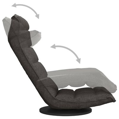 vidaXL Otočná podlahová stolička tmavosivá látka