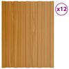 vidaXL Stre&scaron;n&yacute; panel 12 pcs Pr&iacute;rodn&aacute; 60 x 45 cm Pozinkovan&aacute; oceľ