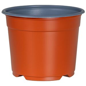 vidaXL Kulat&yacute; kvetin&aacute;č 50 ks Tehlov&aacute; &Oslash; 10 x 8 cm Plast