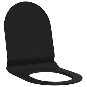 vidaXL WC sedadlo Nastaviteľn&aacute; Čierny 50 x 36,5 x 5 cm Polypropyl&eacute;n