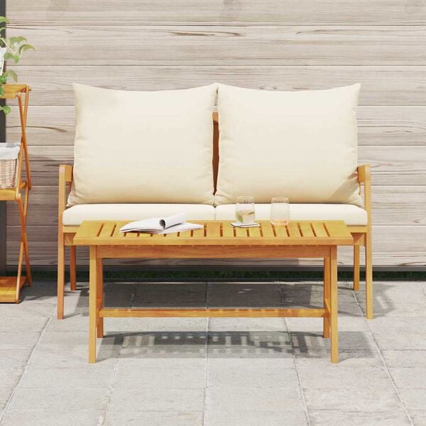 vidaXL Bistro súprava 2 pcs Prírodný olej Pevné akáciové drevo