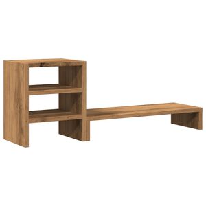 vidaXL Stojan na monitor s organiz&eacute;rom dub artisian kompozitn&eacute; drevo