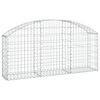 vidaXL Obl&uacute;kov&yacute; gabionov&yacute; k&ocirc;&scaron; 150x30x60/80 cm pozinkovan&eacute; železo