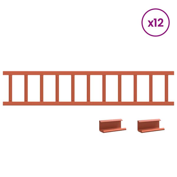 vidaXL Str&aacute;žca snehu na streche Červen&aacute; 1200 x 2,5 x 20 cm Oceľ