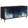 vidaXL TV skrinka RAALTE 102 x 33 x 51 cm Čierny dub Kompozitn&eacute; drevo