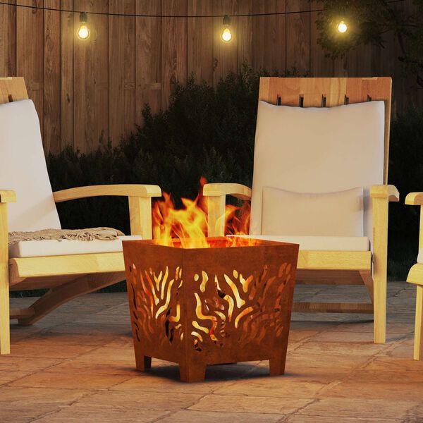 vidaXL Ohnisko Hned&aacute; 40 x 40 x 40 cm Oceľ