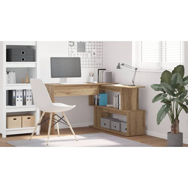 vidaXL rohov&yacute; st&ocirc;l Artisan Dub Artisan 200,5x50x76cm Kon&scaron;trukcia dreva