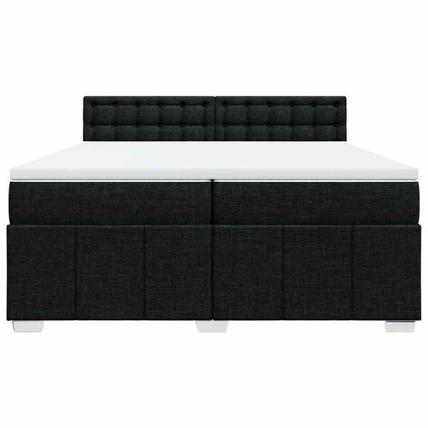 vidaXL Boxspring posteľ s matracom čierna 200x200 cm l&aacute;tka