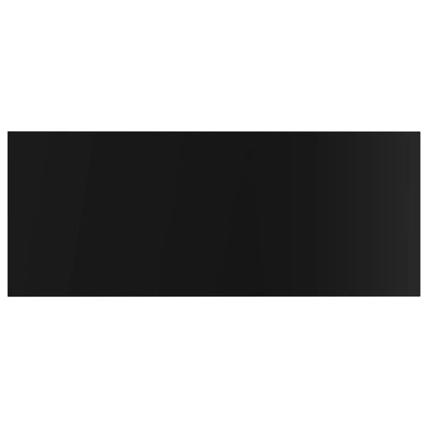 vidaXL Pr&iacute;davn&eacute; police 4 ks, leskl&eacute; čierne 100x40x1,5 cm, drevotrieska