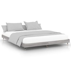 vidaXL Posteľn&yacute; r&aacute;m siv&yacute; dub sonoma 200x200 cm kompozitn&eacute; drevo