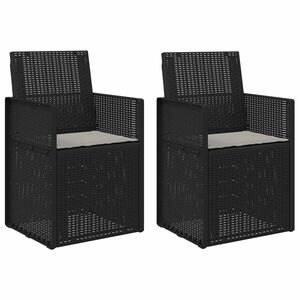 vidaXL Z&aacute;hradn&eacute; jed&aacute;lensk&eacute; stoličky 2 pcs Antracitov&aacute; a svetlosiv&aacute; PP