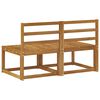 vidaXL 2 Kus Z&aacute;hradn&aacute; stredn&aacute; sedačka Pevn&eacute; ak&aacute;ciov&eacute; drevo Pr&iacute;rodn&aacute;